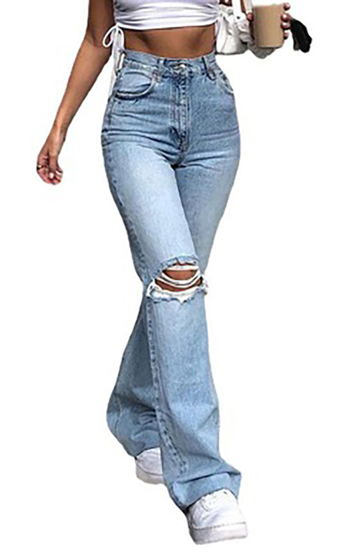 Wide Leg Flared Jeans