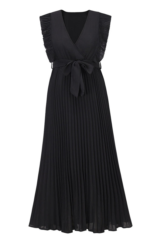 Green Curve Lotus Leaf Sleeve Dress (UK 10-12)