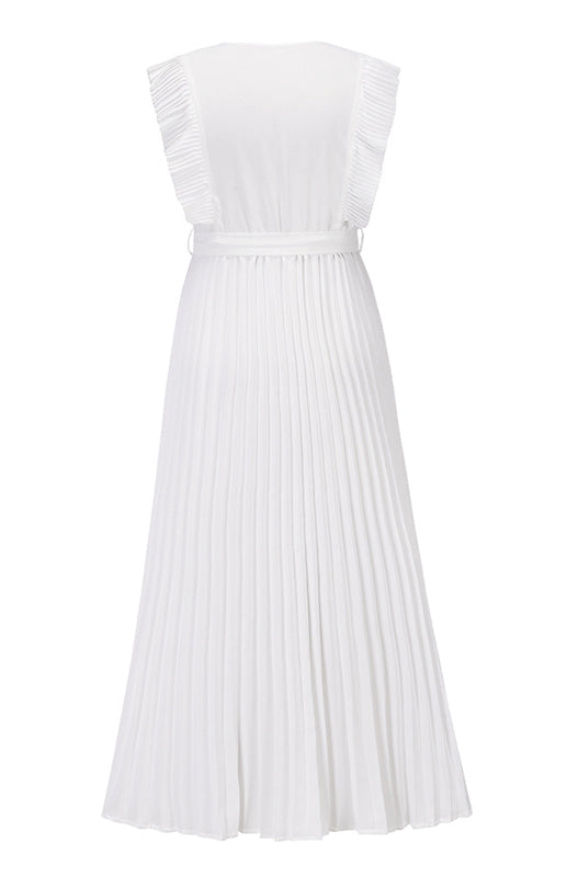 Green Curve Lotus Leaf Sleeve Dress (UK 10-12)