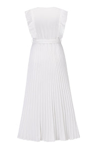 Green Curve Lotus Leaf Sleeve Dress (UK 10-12)