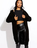 Load image into Gallery viewer, Cable Knit Hooded Cardigan
