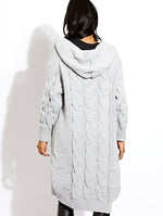 Load image into Gallery viewer, Cable Knit Hooded Cardigan
