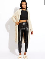 Load image into Gallery viewer, Cable Knit Hooded Cardigan
