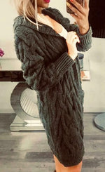 Load image into Gallery viewer, Cable Knit Hooded Cardigan
