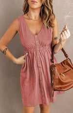 Load image into Gallery viewer, Light Pink Elasticated Waist Dress
