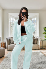 Load image into Gallery viewer, New Style Oversized Fleece Zipper &amp; Wide Leg Tracksuit Bottoms
