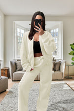 Load image into Gallery viewer, New Style Oversized Fleece Zipper &amp; Wide Leg Tracksuit Bottoms
