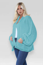 Load image into Gallery viewer, Oversized Cropped Short Balloon Pocket Chunky Knitted Cardigan
