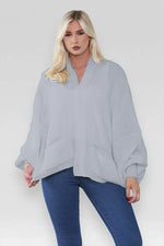 Load image into Gallery viewer, Oversized Cropped Short Balloon Pocket Chunky Knitted Cardigan
