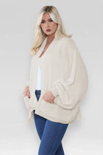 Load image into Gallery viewer, Oversized Cropped Short Balloon Pocket Chunky Knitted Cardigan
