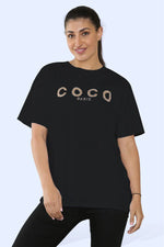 Load image into Gallery viewer, Oversized “Coco Paris” Printed Short Sleeve T-Shirt
