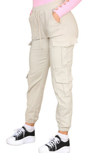 High Waist Cargo Pockets Pants