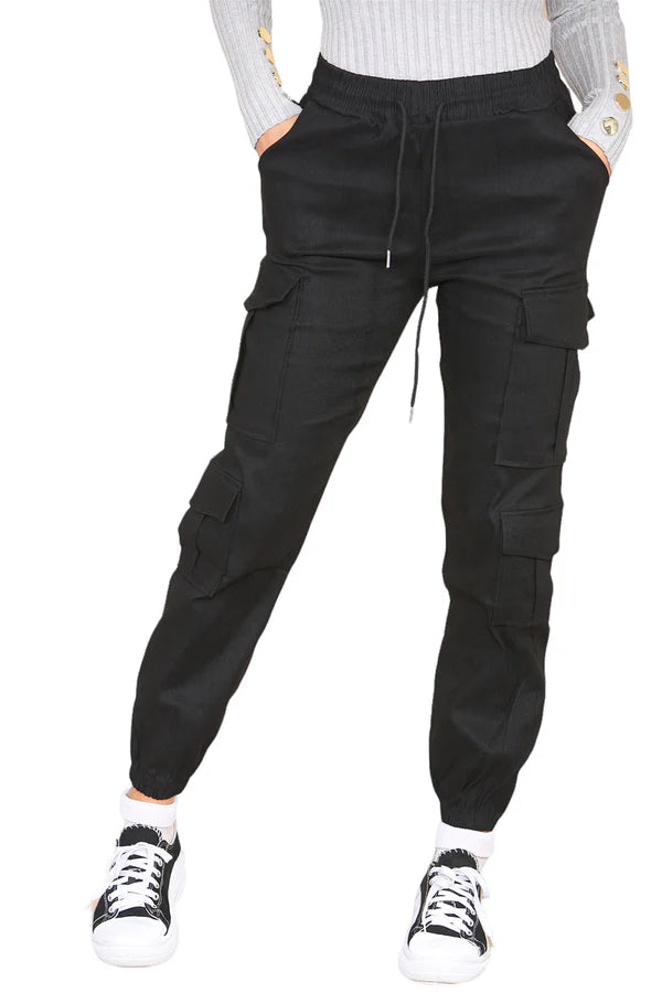 High Waist Cargo Pockets Pants