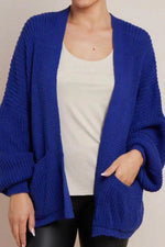 Load image into Gallery viewer, Crop Balloon Pocket Cardigan
