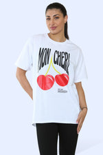 Load image into Gallery viewer, Oversized “Mon Cheri” Printed Short Sleeve T-Shirt
