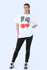 Load image into Gallery viewer, Oversized “Mon Cheri” Printed Short Sleeve T-Shirt
