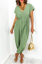 Load image into Gallery viewer, V-Neck Tie Up Jumpsuit
