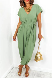 V-Neck Tie Up Jumpsuit