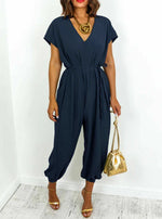 Load image into Gallery viewer, V-Neck Tie Up Jumpsuit
