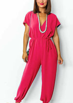 Load image into Gallery viewer, V-Neck Tie Up Jumpsuit
