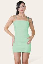 Load image into Gallery viewer, Double Layered Ruched Body-Con Dress
