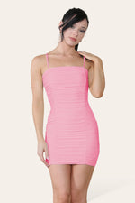 Load image into Gallery viewer, Double Layered Ruched Body-Con Dress
