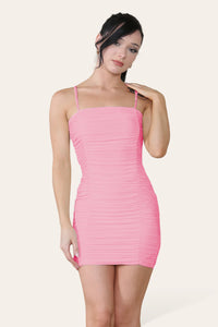 Double Layered Ruched Body-Con Dress