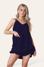 Load image into Gallery viewer, Cami Pleated Frill Hem Top &amp; Matching Frill Shorts Co-Ord Set
