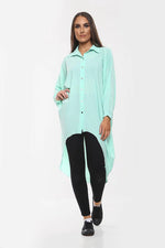 Load image into Gallery viewer, High-Low Oversized Button Long Shirt Dress
