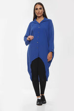 Load image into Gallery viewer, High-Low Oversized Button Long Shirt Dress
