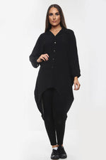 Load image into Gallery viewer, High-Low Oversized Button Long Shirt Dress
