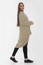 Load image into Gallery viewer, High-Low Oversized Button Long Shirt Dress
