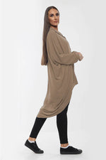 Load image into Gallery viewer, High-Low Oversized Button Long Shirt Dress
