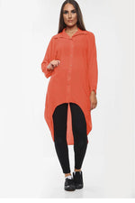 Load image into Gallery viewer, High-Low Oversized Button Long Shirt Dress
