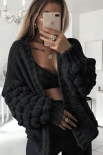 Load image into Gallery viewer, Bubble Sleeves Stylish Knitted Cardigan

