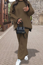 Load image into Gallery viewer, Stitched Stylish 2-Piece Knitted Lounge Comfort Co-Ord Set
