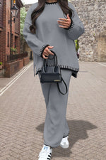 Load image into Gallery viewer, Stitched Stylish 2-Piece Knitted Lounge Comfort Co-Ord Set

