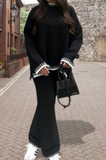 Load image into Gallery viewer, Stitched Stylish 2-Piece Knitted Lounge Comfort Co-Ord Set
