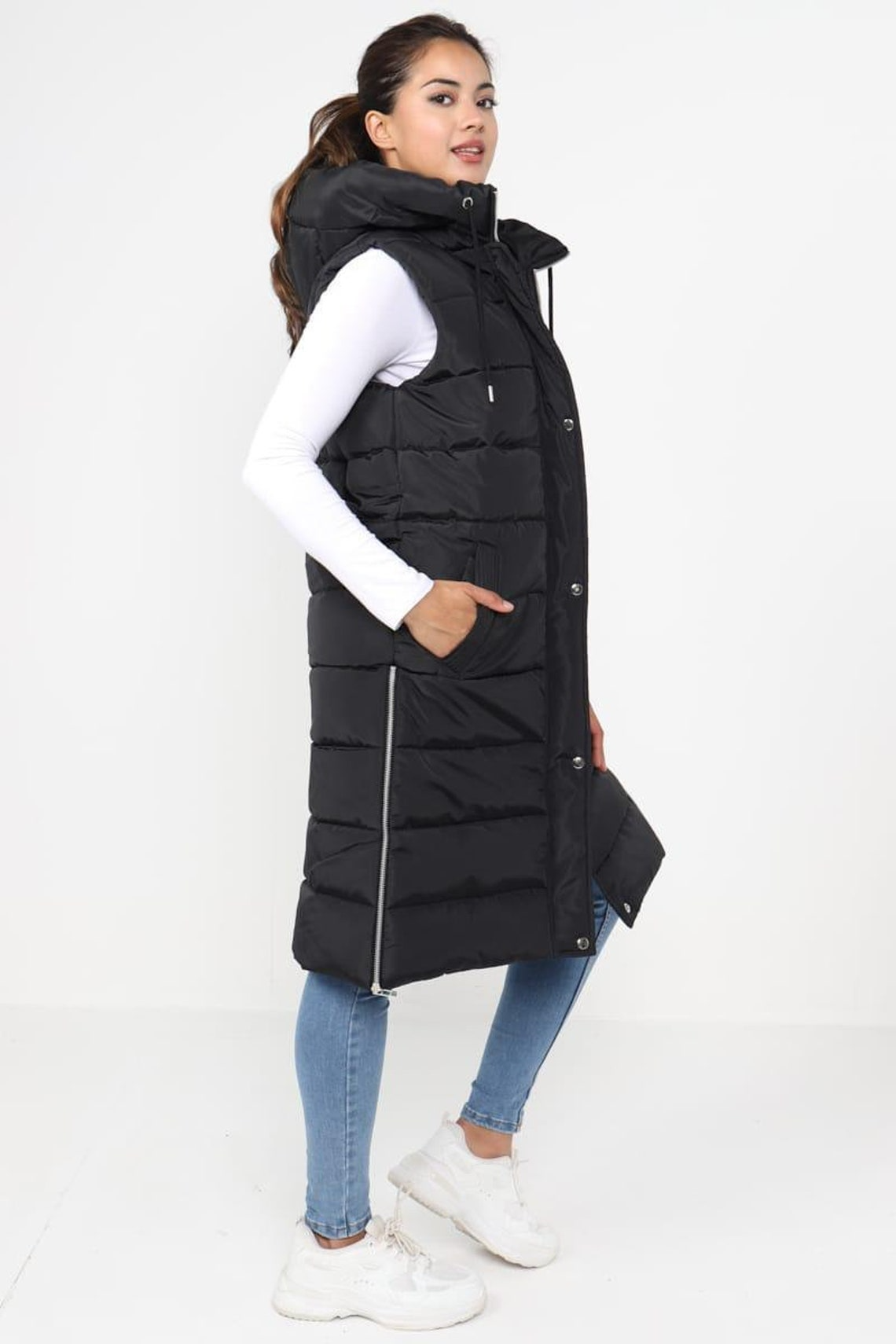 Long Hooded Puffer Coat