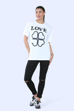 Load image into Gallery viewer, Ladies “Love” Printed Short Sleeve T-Shirt
