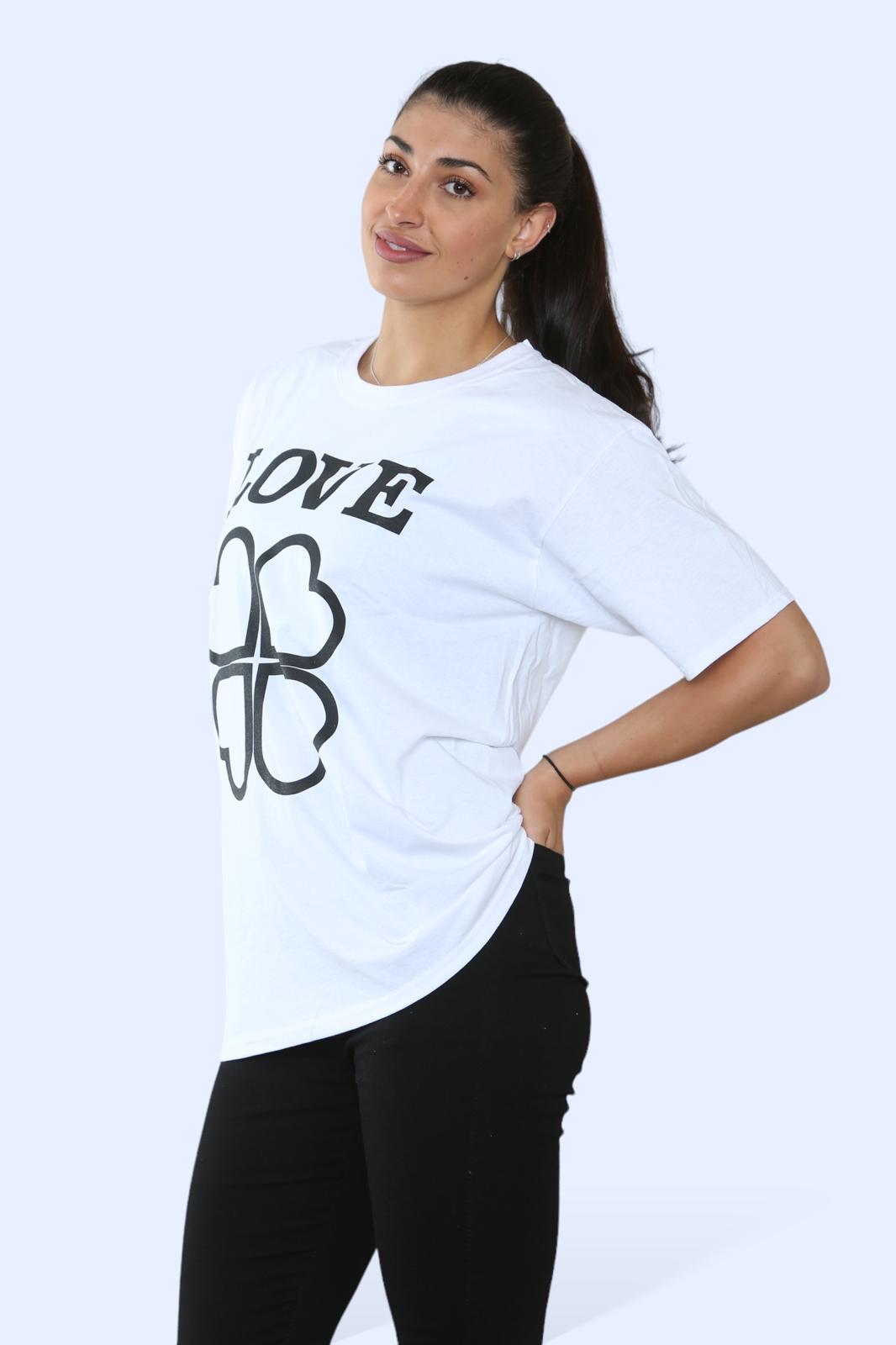 Ladies “Love” Printed Short Sleeve T-Shirt