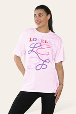 Load image into Gallery viewer, Oversized &quot;Lovely&quot; Printed Short Sleeve T-Shirt
