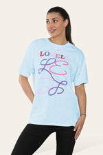 Load image into Gallery viewer, Oversized &quot;Lovely&quot; Printed Short Sleeve T-Shirt

