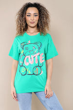 Load image into Gallery viewer, “Cute” Printed Short Sleeves T-Shirt
