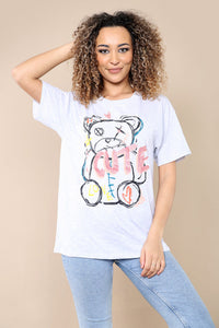 “Cute” Printed Short Sleeves T-Shirt