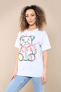 “Cute” Printed Short Sleeves T-Shirt
