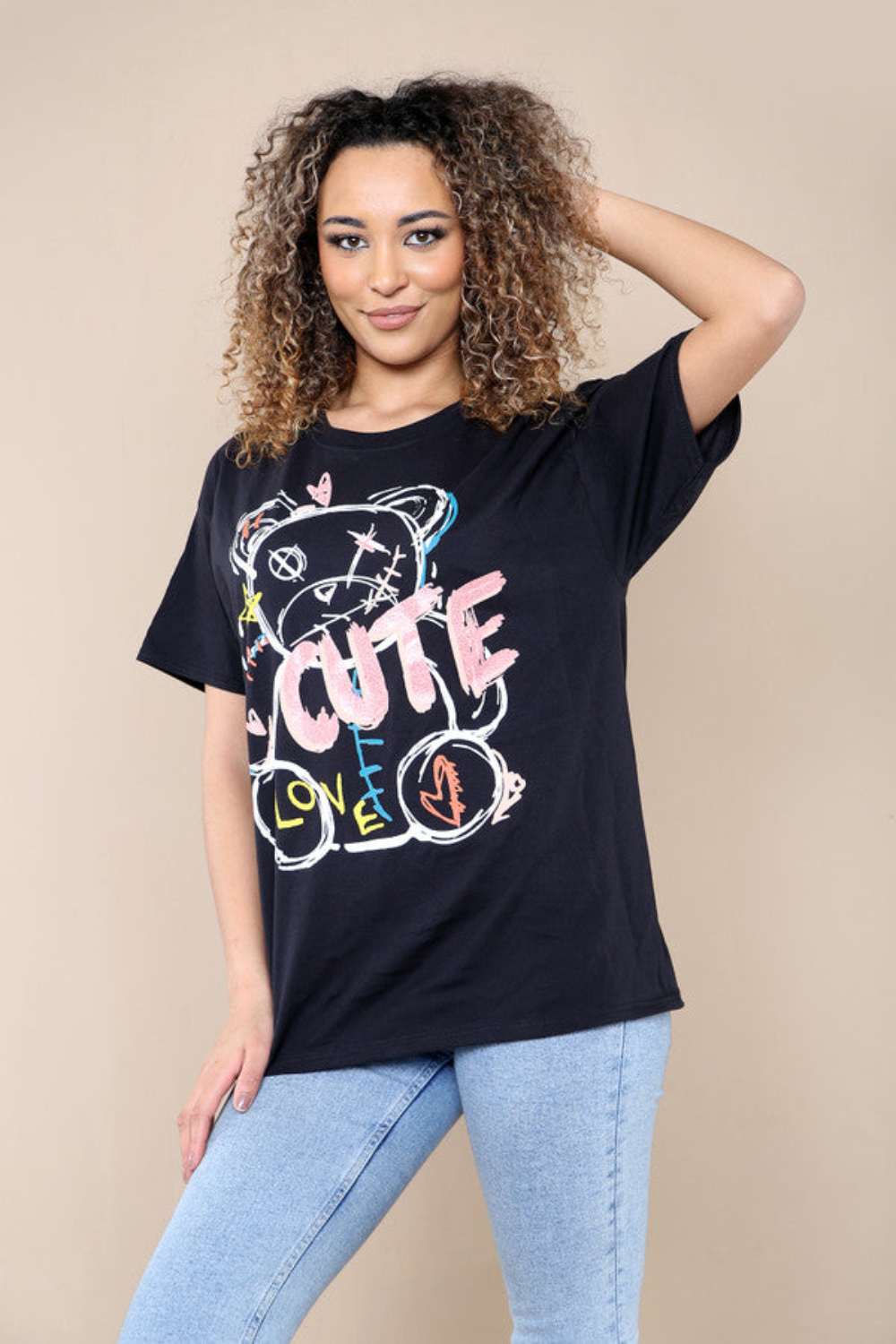“Cute” Printed Short Sleeves T-Shirt