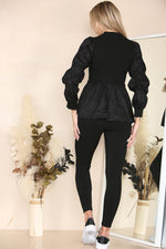 Load image into Gallery viewer, Long Ruched Sleeves Ribbed Co-Ord Set
