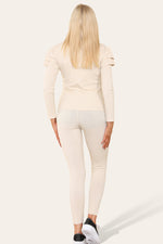 Load image into Gallery viewer, Frilled Sleeves Shoulder Golden Button Lounge Wear Set
