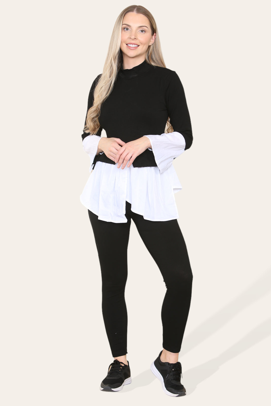 Ribbed Lounge Wear Flared Shirt & Leggings Co-Ord Set